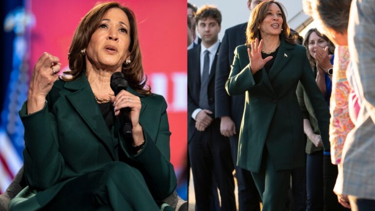 kamala harris green suit fi