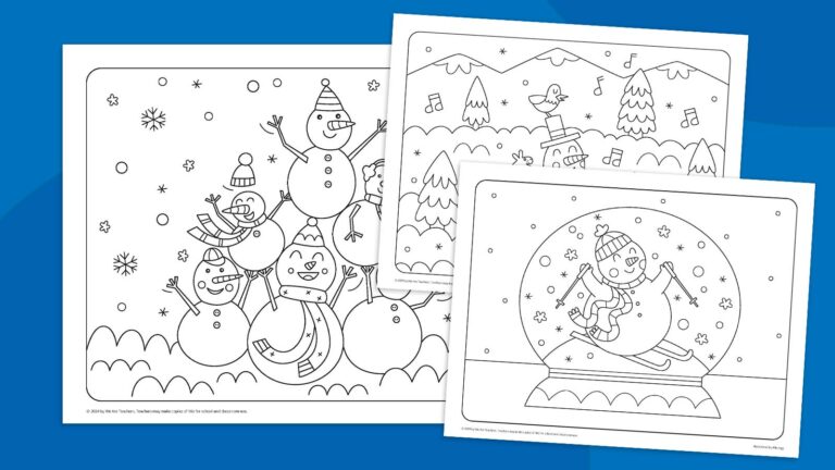 Snowman Coloring Pages Feature